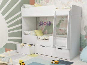 Кровать двухъярусная Малыш двойняшка белый в Реж - rezh.magazinmebel.ru | фото
