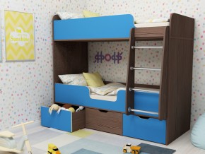 Кровать двухъярусная Малыш двойняшка бодега-голубой в Реж - rezh.magazinmebel.ru | фото
