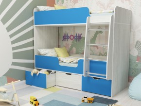 Кровать двухъярусная Малыш двойняшка винтерберг-голубой в Реж - rezh.magazinmebel.ru | фото