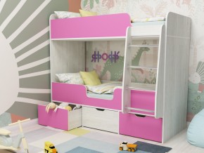 Кровать двухъярусная Малыш двойняшка винтерберг-розовый в Реж - rezh.magazinmebel.ru | фото - изображение 1