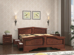 Кровать Елена с 2-мя ящиками 1400 Орех в Реж - rezh.magazinmebel.ru | фото - изображение 2
