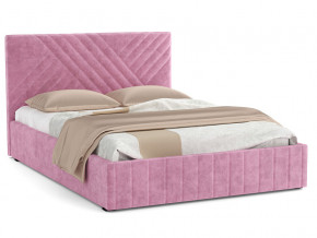 Кровать Гамма 1400 с основанием велюр тенерифе розовый в Реж - rezh.magazinmebel.ru | фото