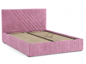 Кровать Гамма 1600 с основанием велюр тенерифе розовый в Реж - rezh.magazinmebel.ru | фото - изображение 2