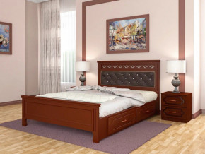 Кровать Грация с 2-мя ящиками 1600 Орех в Реж - rezh.magazinmebel.ru | фото - изображение 1