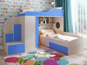Кровать Кадет 2 Дуб молочный-голубой в Реж - rezh.magazinmebel.ru | фото - изображение 1