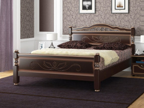 Кровать Карина-5 900 Орех тёмный с тонировкой в Реж - rezh.magazinmebel.ru | фото - изображение 1