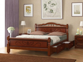 Кровать Карина-5 с 2-мя ящиками 900 Орех в Реж - rezh.magazinmebel.ru | фото - изображение 1