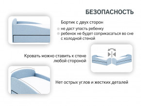 Кровать с ящиком Letmo небесный (рогожка) в Реж - rezh.magazinmebel.ru | фото - изображение 15