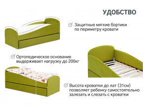 Кровать с ящиком Letmo оливковый (велюр) в Реж - rezh.magazinmebel.ru | фото - изображение 11