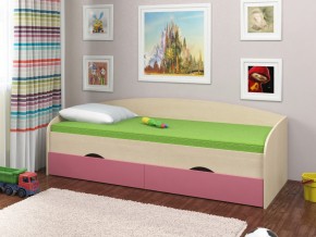 Кровать Соня 2 дуб молочный-розовый в Реж - rezh.magazinmebel.ru | фото