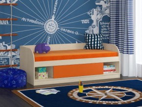 Кровать Соня 4 дуб молочный-оранжевый в Реж - rezh.magazinmebel.ru | фото