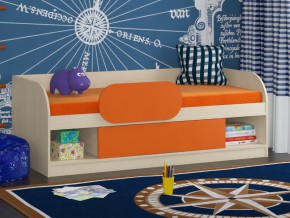 Кровать Соня 4 дуб молочный-оранжевый в Реж - rezh.magazinmebel.ru | фото - изображение 3