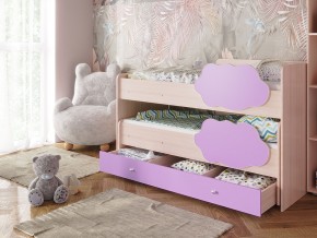 Кровать Соник с ящиком млечный дуб-ирис в Реж - rezh.magazinmebel.ru | фото