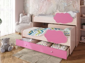 Кровать Соник с ящиком млечный дуб-розовый в Реж - rezh.magazinmebel.ru | фото