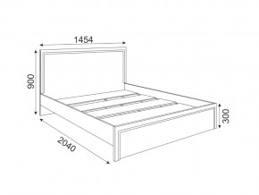 Кровать стандарт с настилом 1400 Беатрис модуль 16 Орех гепланкт в Реж - rezh.magazinmebel.ru | фото - изображение 2