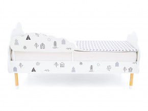 Кровать Stumpa Облако с бортиком рисунок Домики в Реж - rezh.magazinmebel.ru | фото - изображение 3