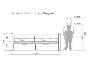 Кровать-тахта Svogen с ящиками и бортиком дерево-белый в Реж - rezh.magazinmebel.ru | фото - изображение 3