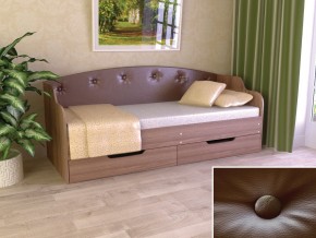 Кровать Юниор Тип 2 шимо темный/арабика 800х1600 в Реж - rezh.magazinmebel.ru | фото - изображение 1
