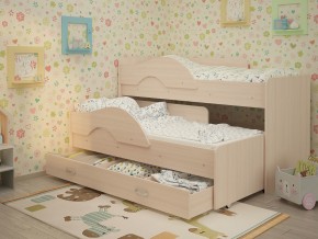 Кровать выкатная Радуга с ящиком 80х160 млечный дуб в Реж - rezh.magazinmebel.ru | фото