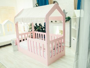 Кроватка-Домик без ящика розовая в Реж - rezh.magazinmebel.ru | фото - изображение 5