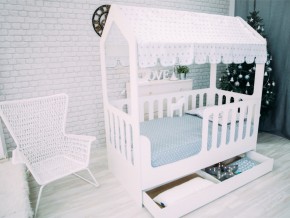Кроватка-Домик с ящиком белая в Реж - rezh.magazinmebel.ru | фото - изображение 1