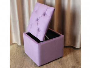 Пуф с каретной стяжкой и ящиком для хранения фиолетовый в Реж - rezh.magazinmebel.ru | фото - изображение 4