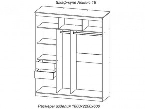 Шкаф-купе Альянс 18 комплект зеркал №4 в Реж - rezh.magazinmebel.ru | фото - изображение 2