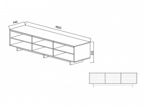 Тумба для ТВА Moderno-1800 Ф1 в Реж - rezh.magazinmebel.ru | фото - изображение 2