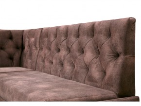 Угловой диван Призма каретная стяжка коричневый с коробами в Реж - rezh.magazinmebel.ru | фото - изображение 2